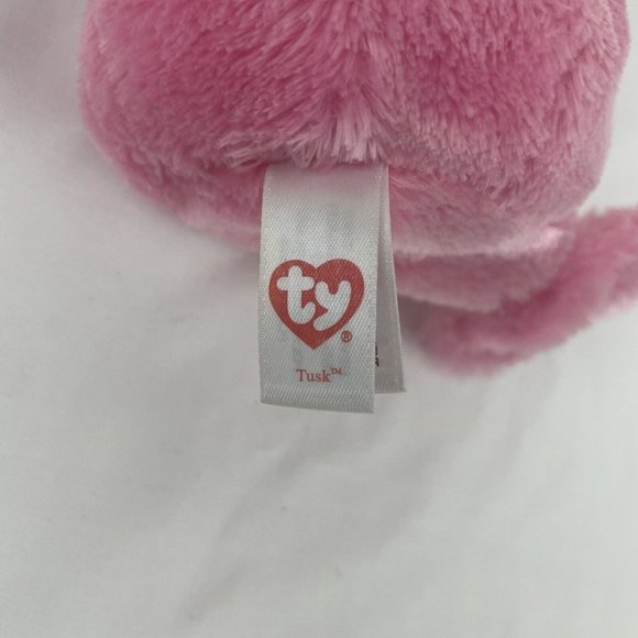 Ty Beanie Boos Tusk Walrus 7” Plush Pink w/Blue Sparkle Eyes No Tags - Picture 6 of 7